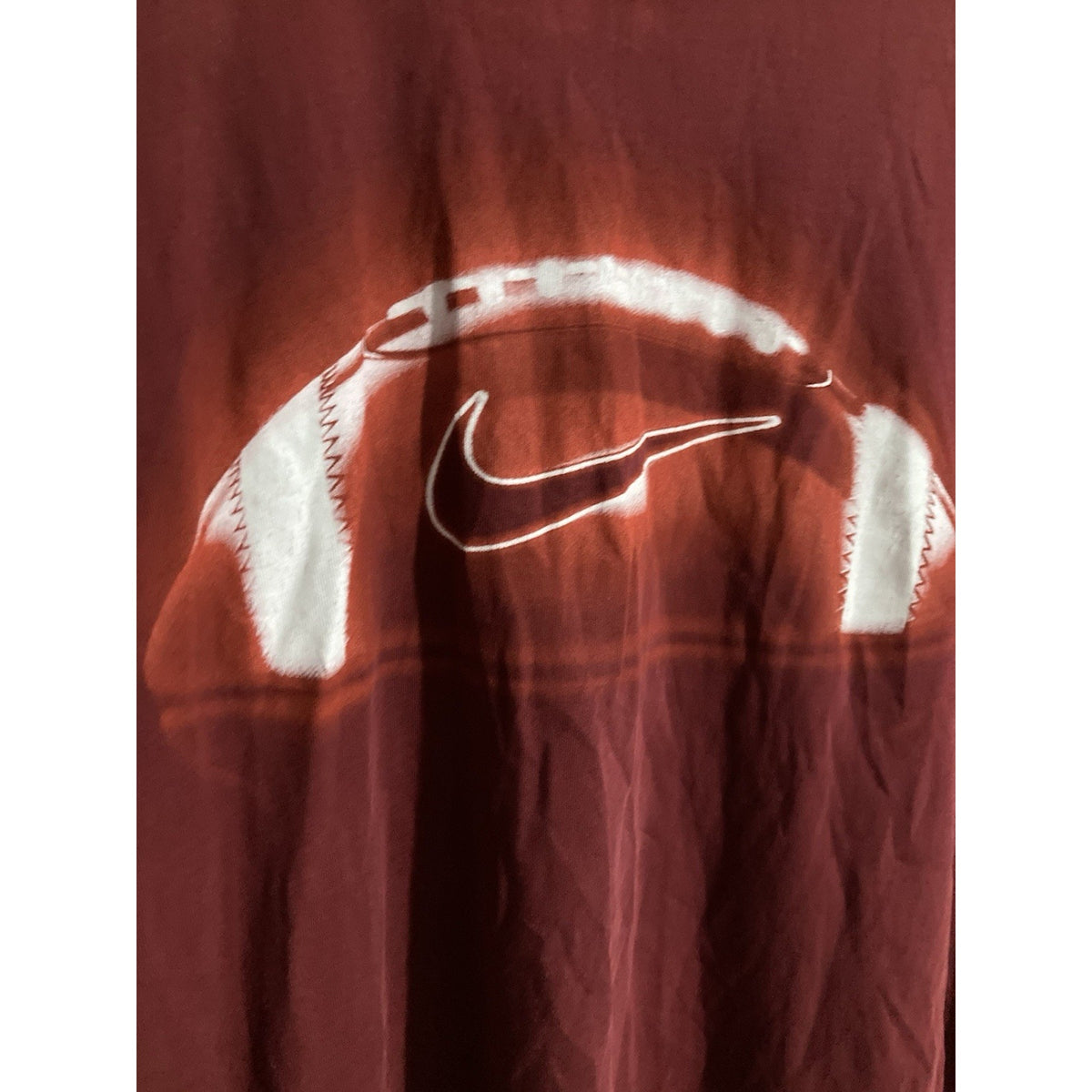 Nike Swoosh Maroon Red Football Shirt Men’s Size Large Football Practice Shirt