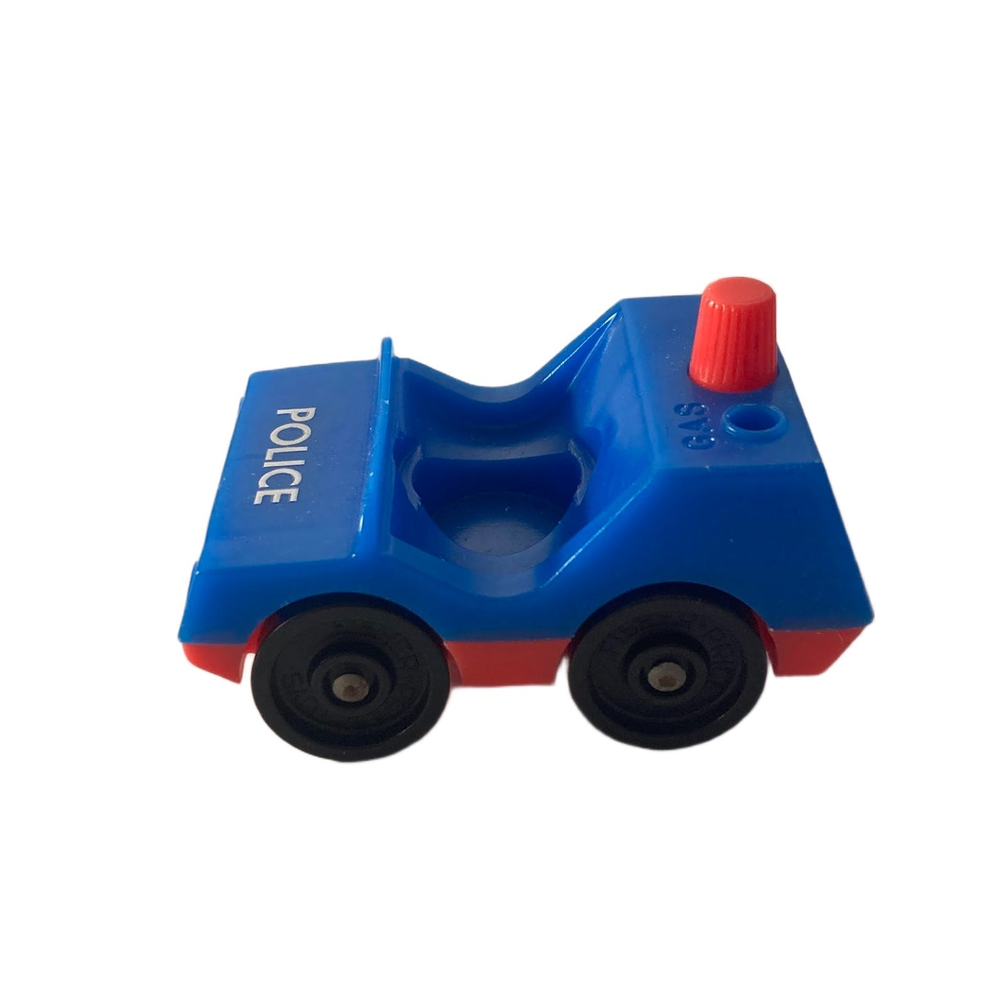 Fisher Price Little People Vintage Red & Blue Police Man Policeman Car Vehicle