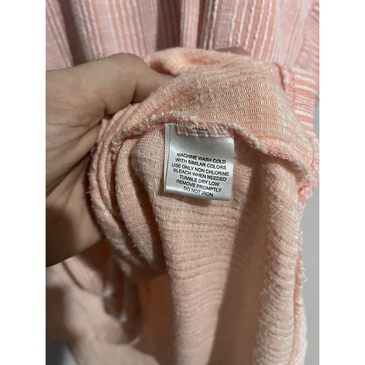 French Laundry T-Shirt Womens 3X Pink Tunic Oversized Striped Lightweight Casual