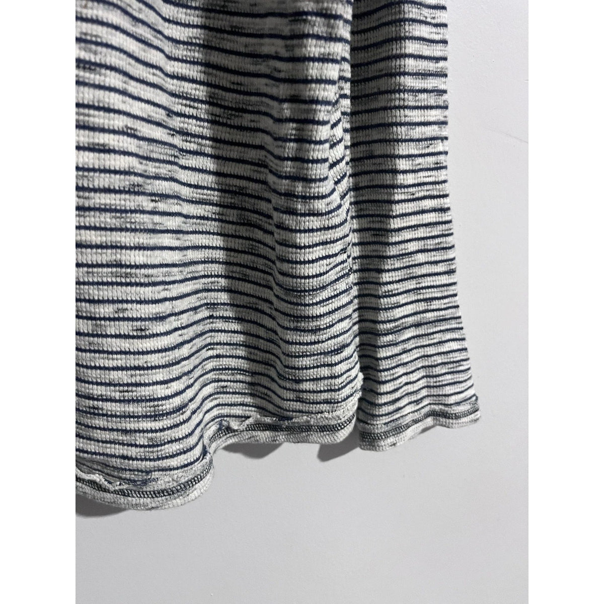 Sundance T-Shirt Womens PXL White Striped Henley Long Sleeve Lightweight