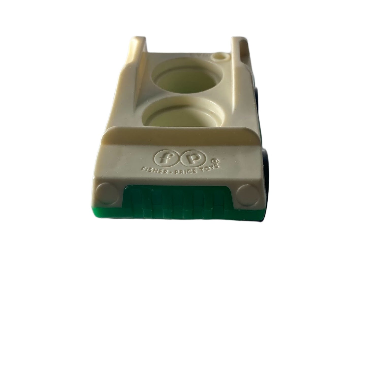 Vintage Fisher Price little people white green 2-seater car