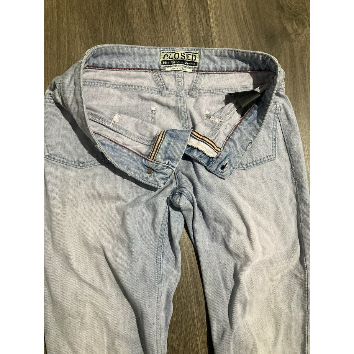 Closed Denim Made in Italy Women's Light Wash Blue Stretch Skinny Jeans Size 28
