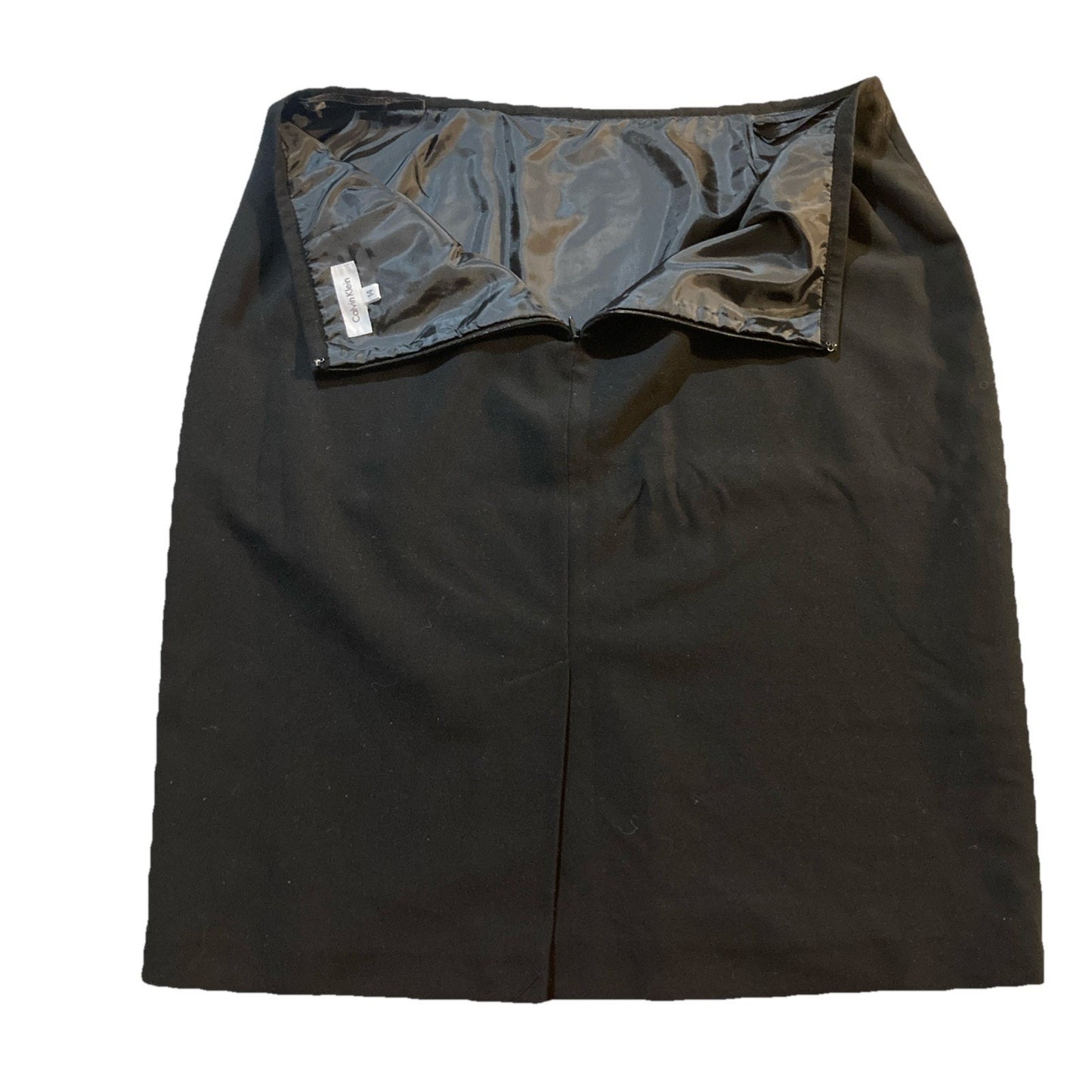 Calvin Klein Women's Black Straight Cut Pencil Skirt Knee Length Size 14