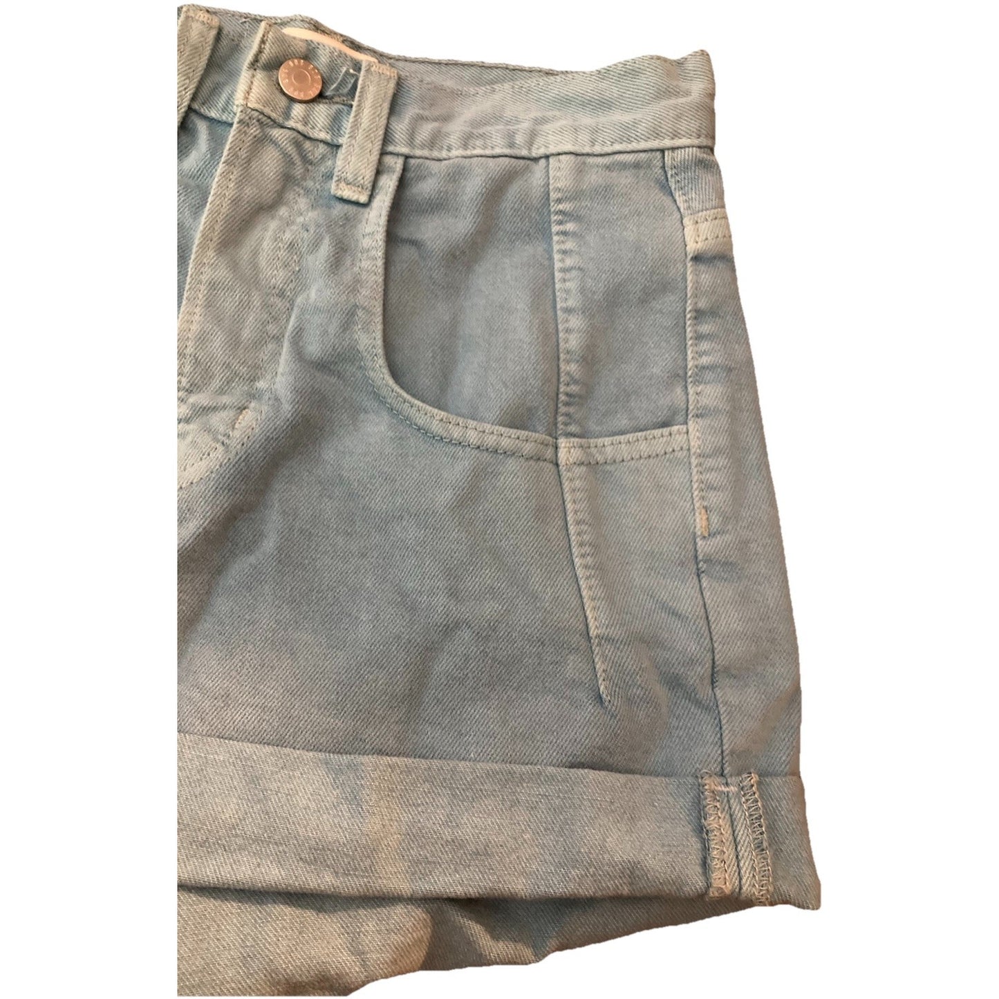 BDG Brand Light Wash Blue Cuffed Denim Short Size 25 Hammies Style Short