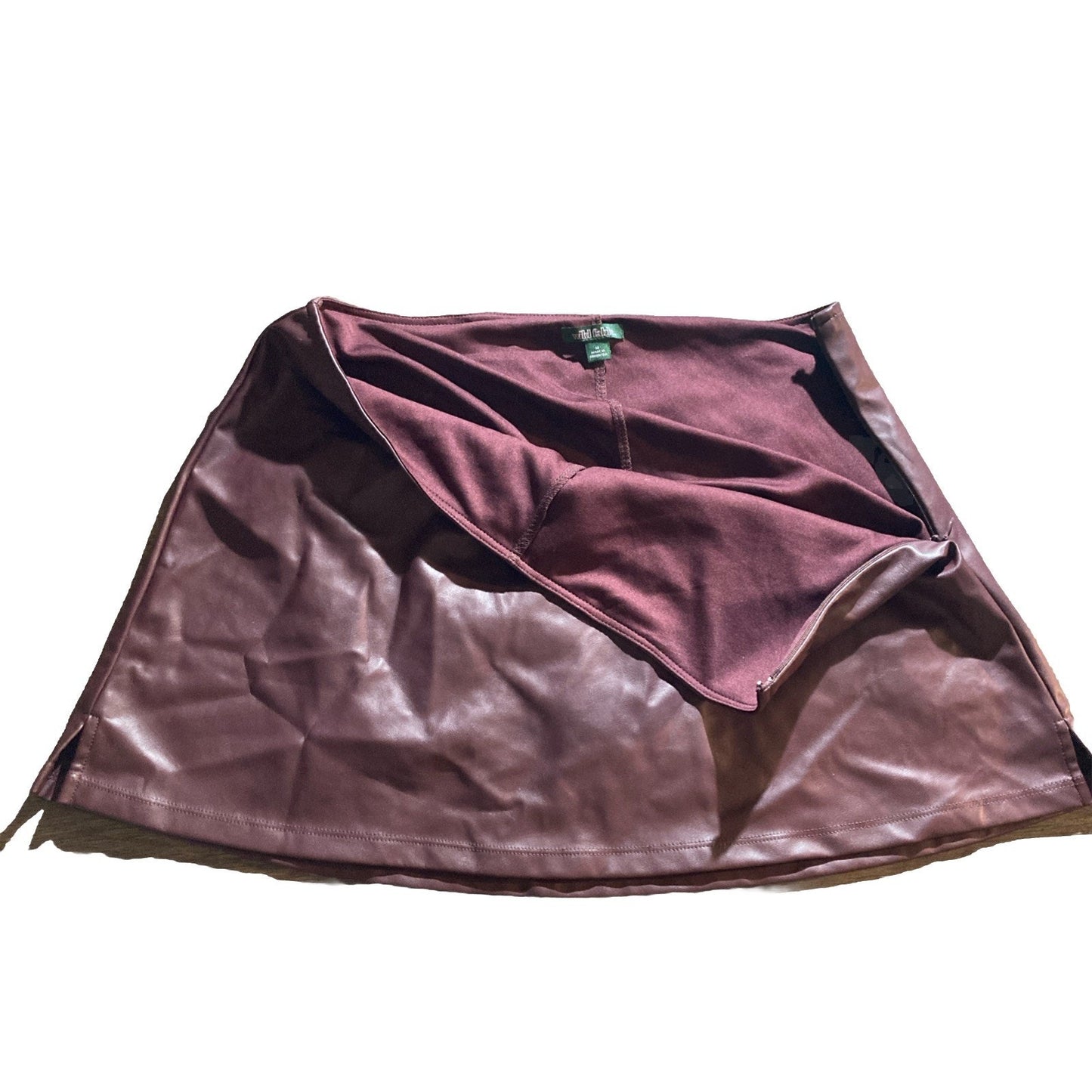 Wild Fable Red Leather Skirt and Shorts Underneath Skort Size Medium Woman’s