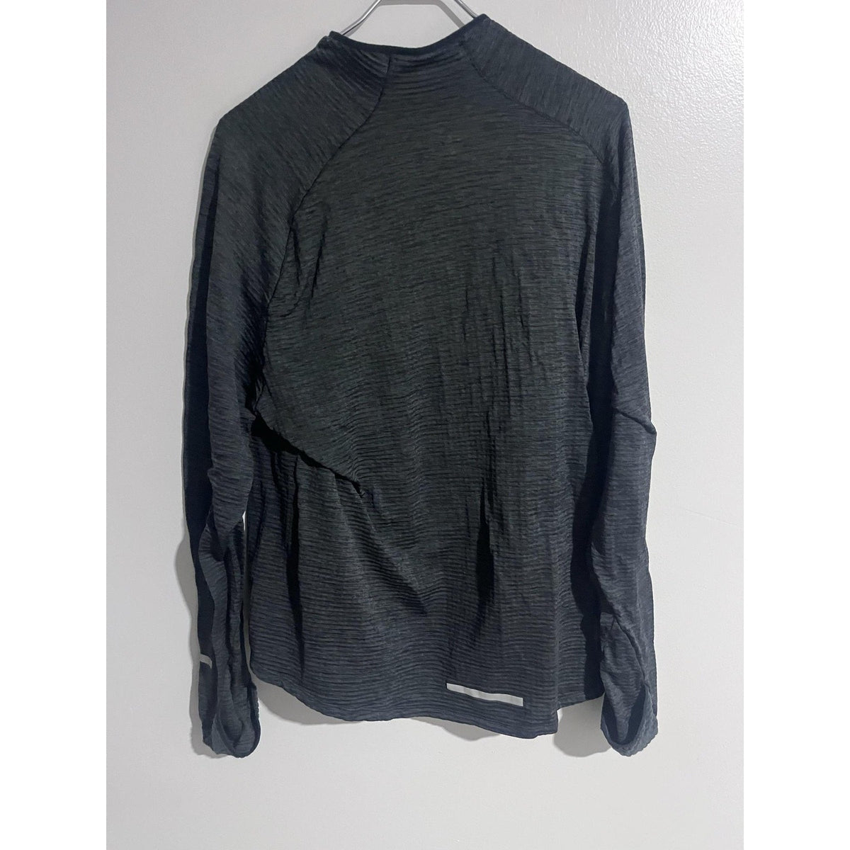 Nike Pullover Mens XL Gray Mock Neck 1/4 Zip Dri-FIT Reflective Pockets