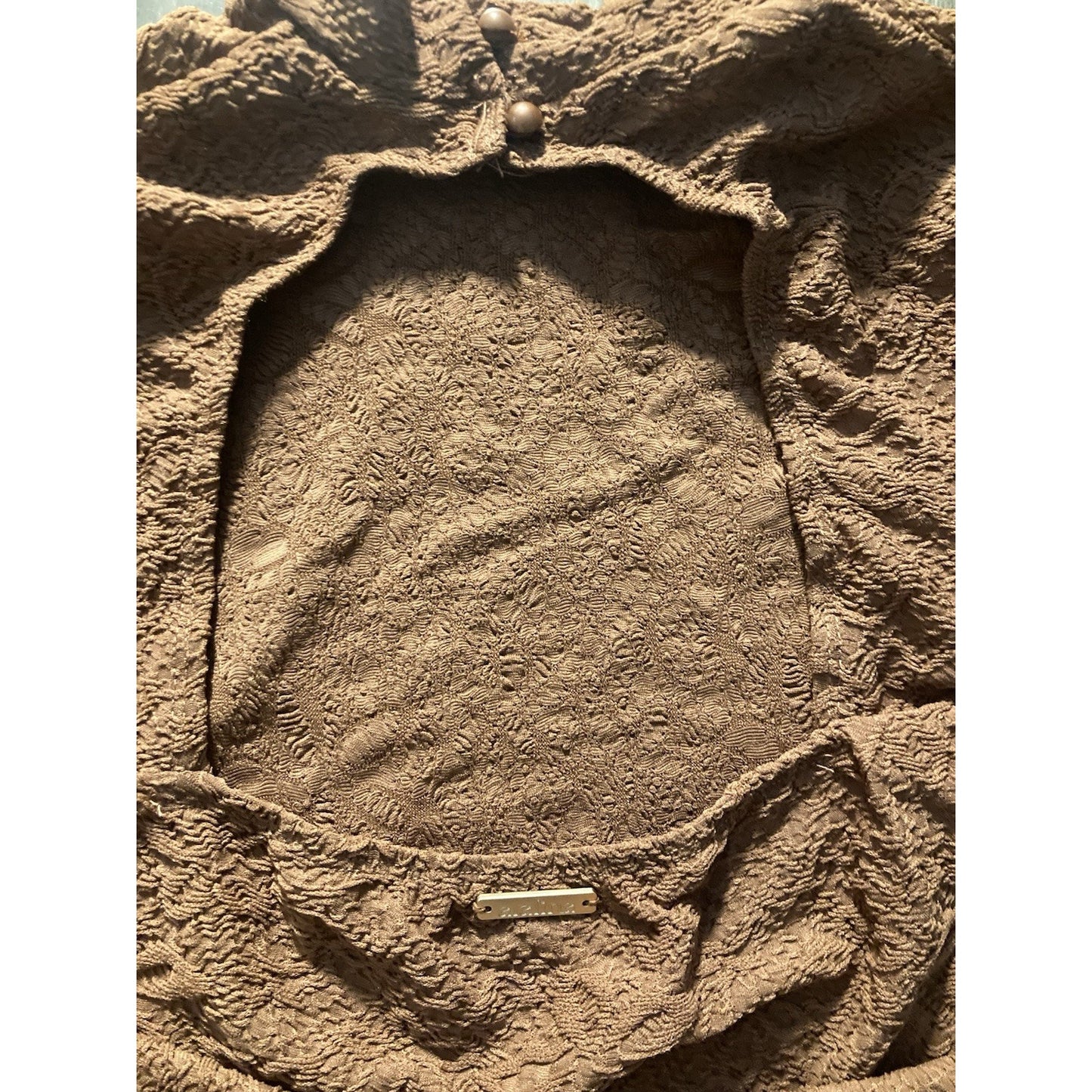 Aralina Bodysuit Backless Long Sleeve Button Clasp With Metal Logo XS
