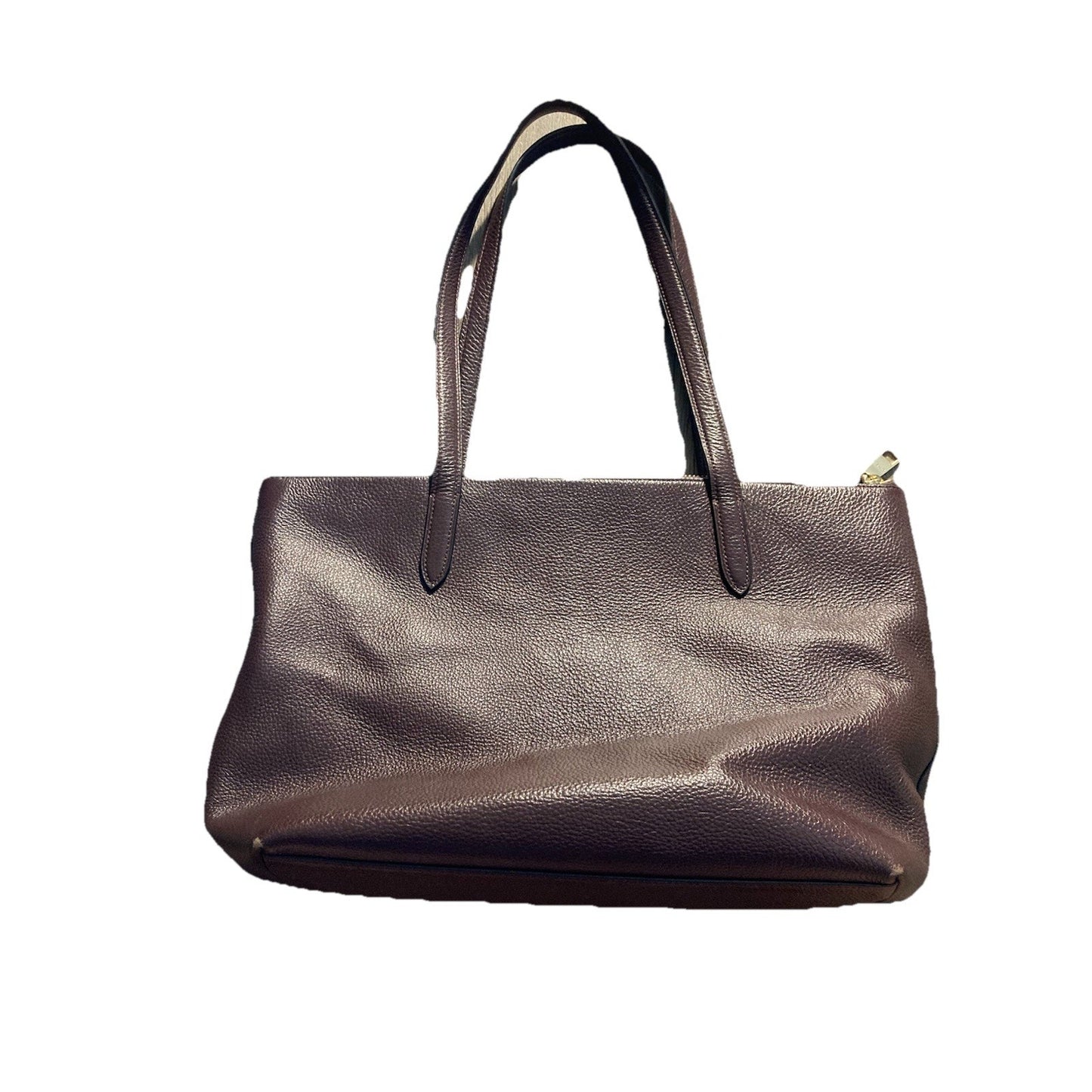 Coach F57526 Oxblood Crossgrain Leather City Zip Tote Shoulder Bag Burgundy