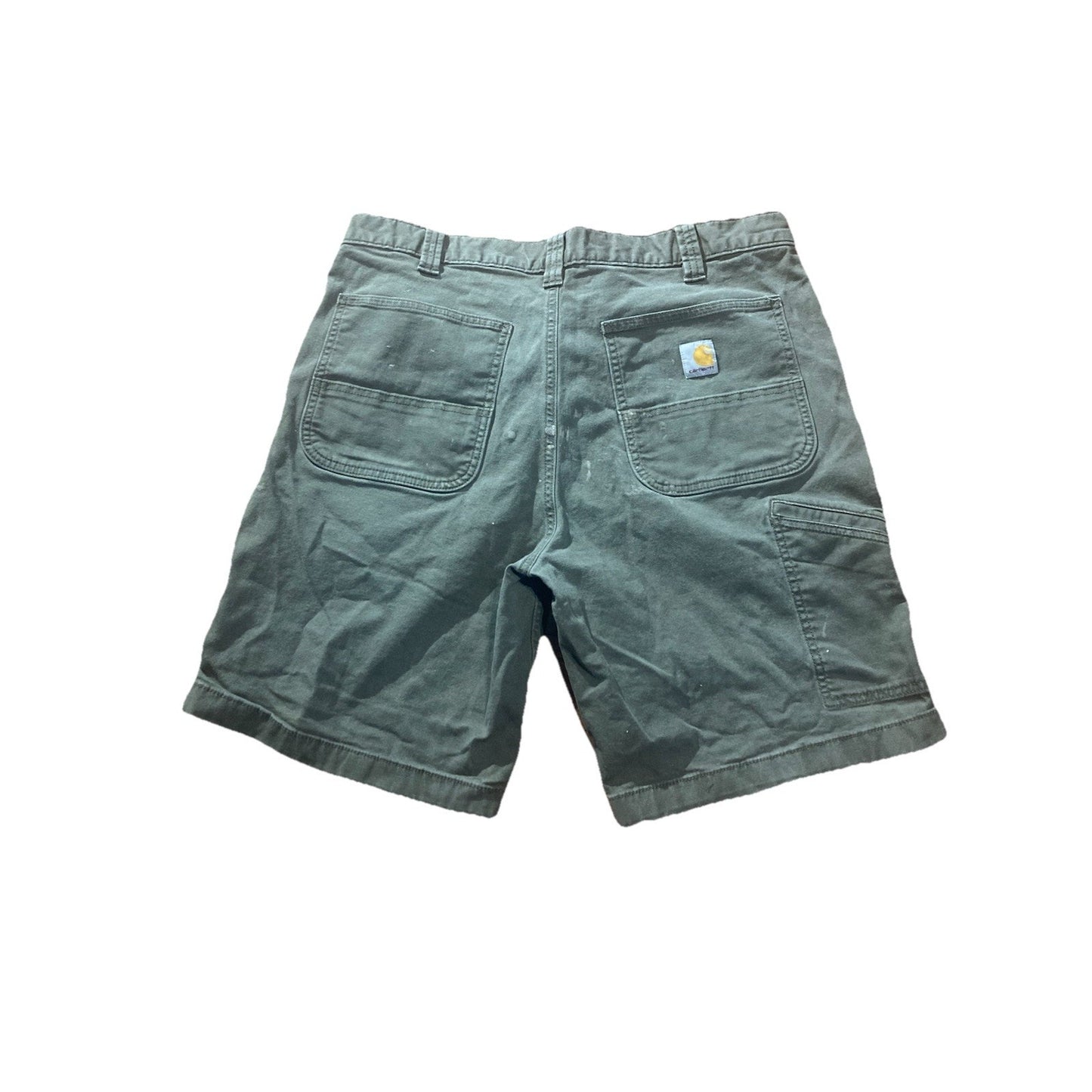 Carhartt Mens Relaxed Fit Canvas Work Shorts Moss Green 36 Utility