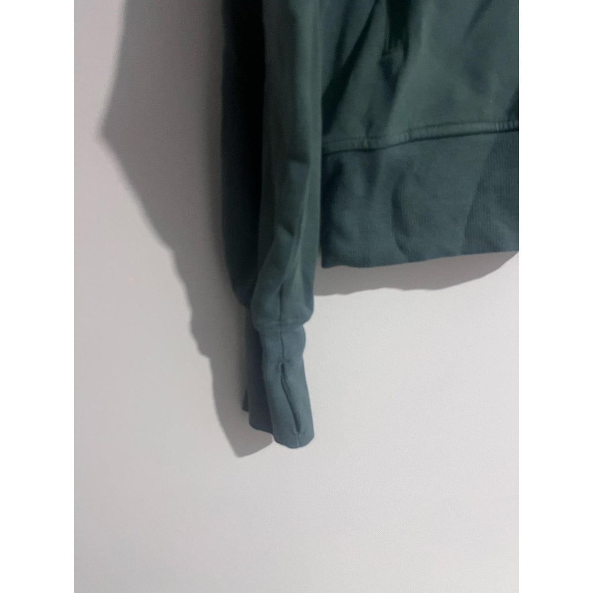 Old Navy Sweatshirt Mens L Green Pullover Zip Thumbholes Pockets Active