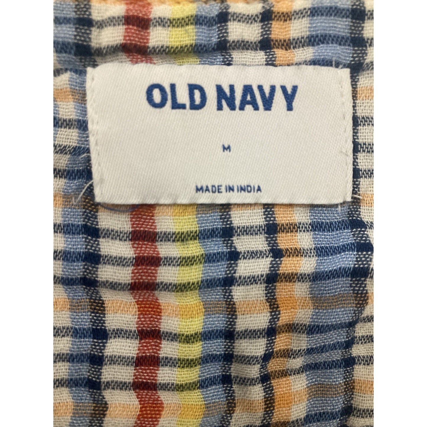 Old Navy Cami Tank Top Womens Medium Multicolor Gingham Babydoll Adjustable