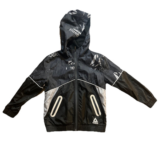 Reebok Sports Guard Jacket Black & Gray, Windbreaker, Boys Size 4/5 XS