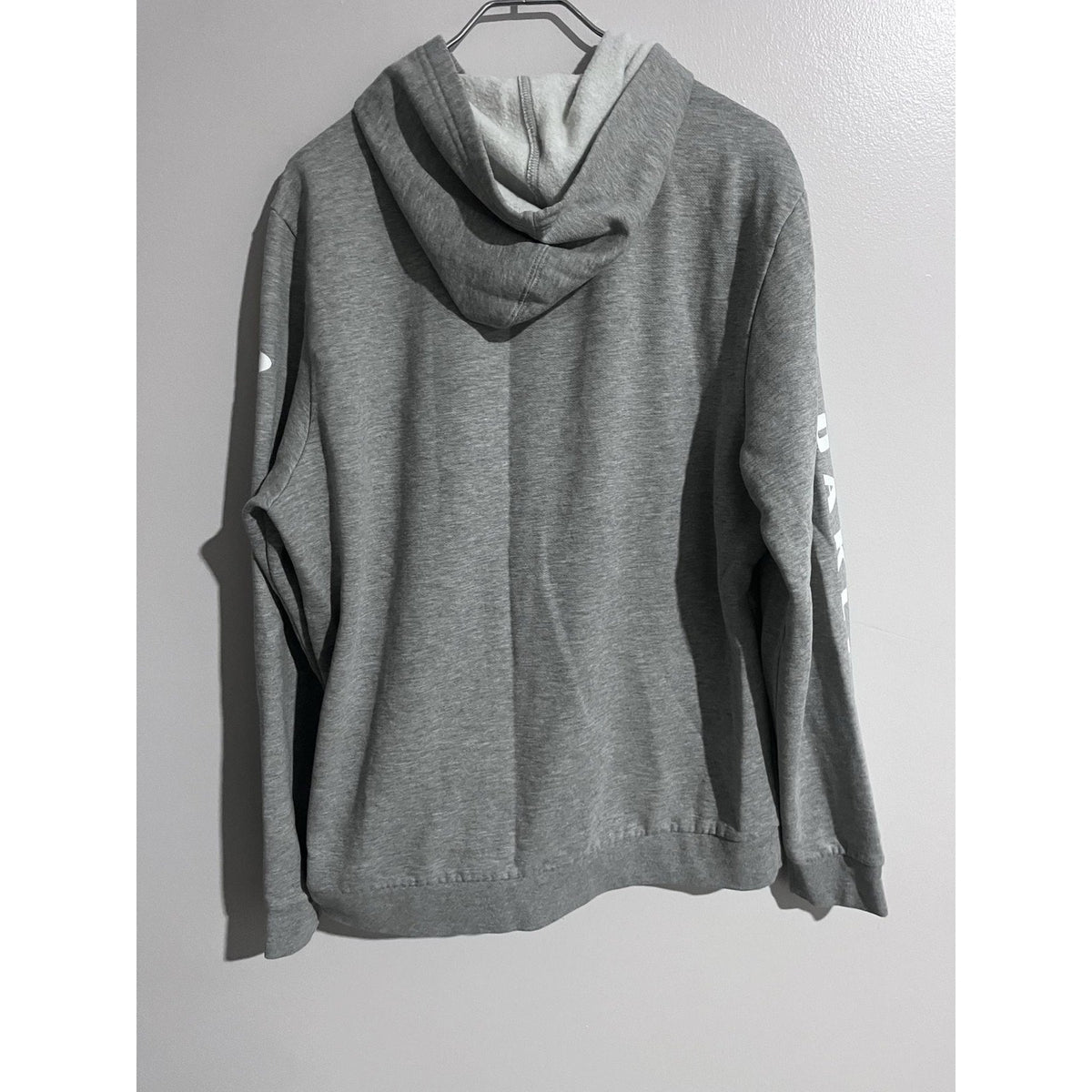 Oakley Hoodie Mens XL Gray Pullover Hooded Pockets Graphic Print Fleece