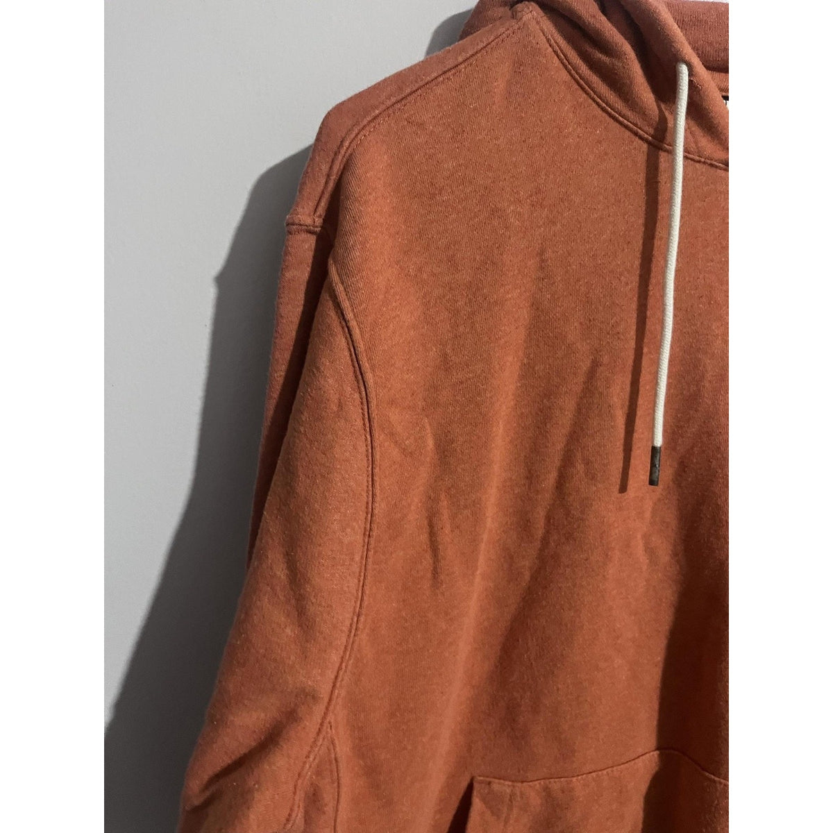 Nike Hoodie Mens M Orange Pullover Hooded Pockets Fleece Lined Drawstring Logo