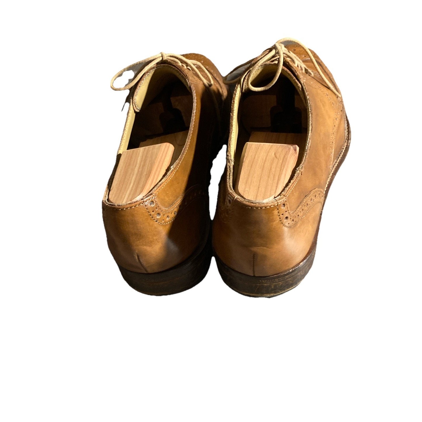 Cole Haan Wingtip Giraldo Derby Brogue Shoe British Tan 11.5M Leather Goodyear
