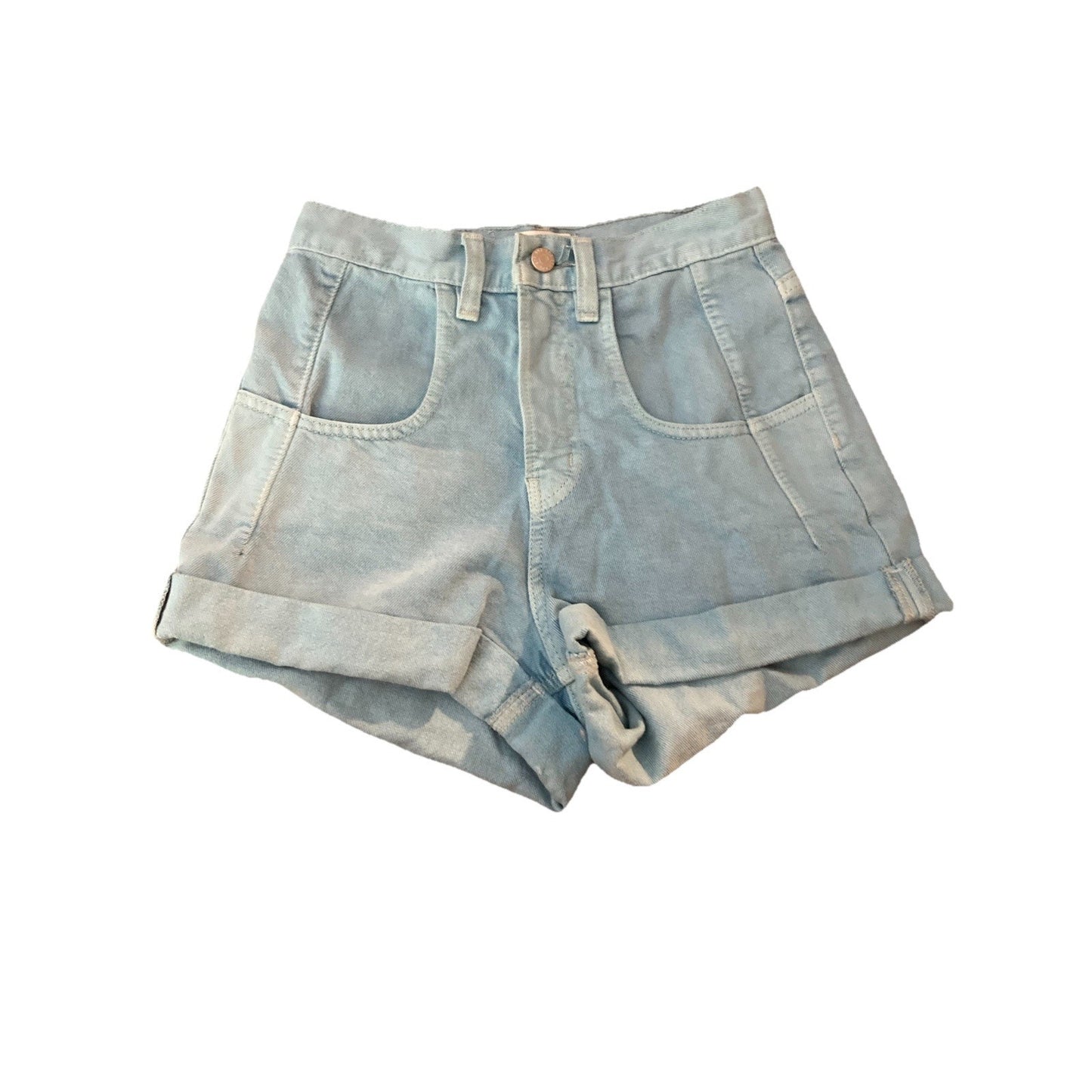 BDG Brand Light Wash Blue Cuffed Denim Short Size 25 Hammies Style Short