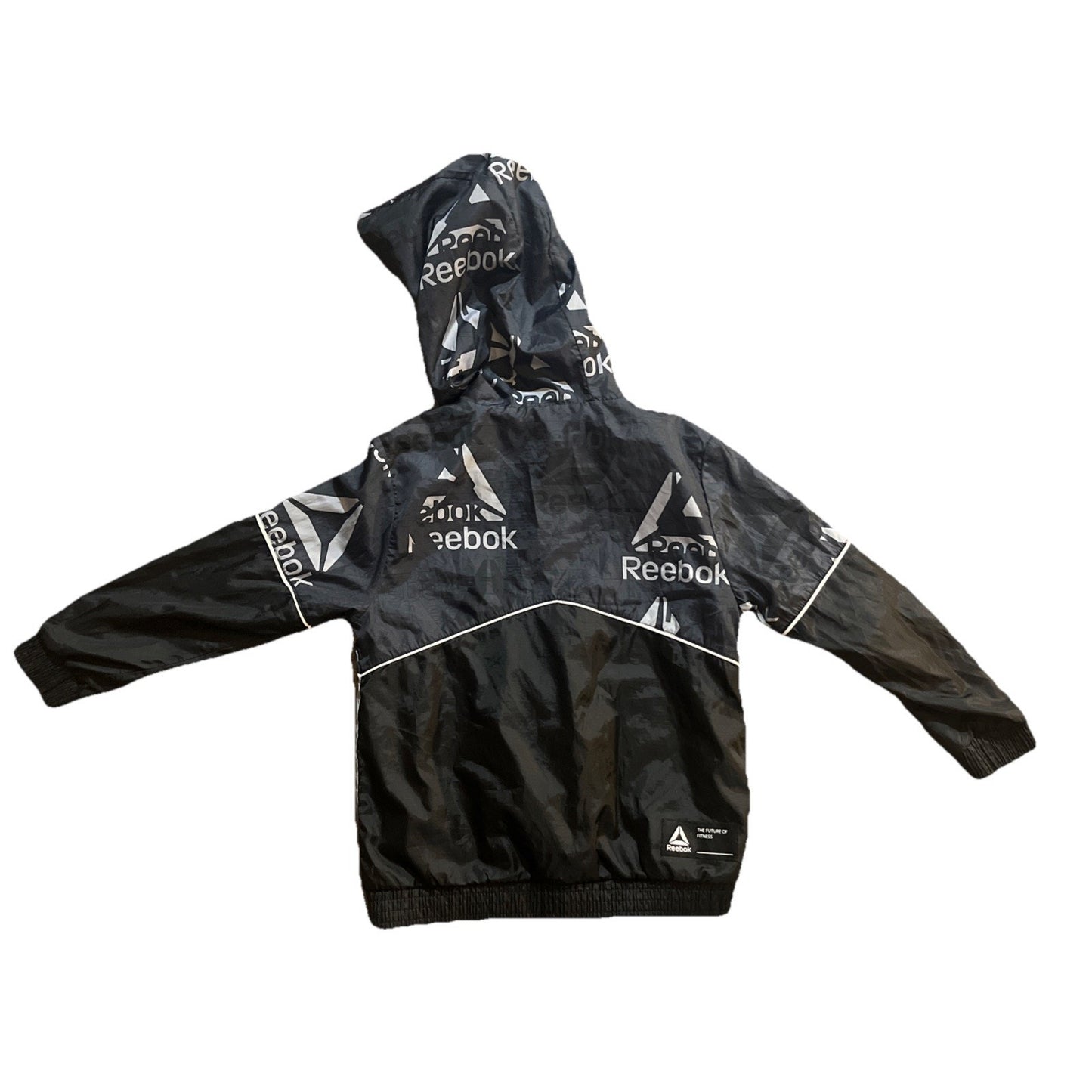 Reebok Sports Guard Jacket Black & Gray, Windbreaker, Boys Size 4/5 XS