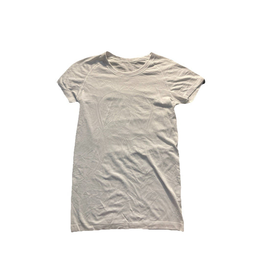 LULULEMON Women's EUC Swiftly Tech Short-Sleeve Light Gray White Size 8