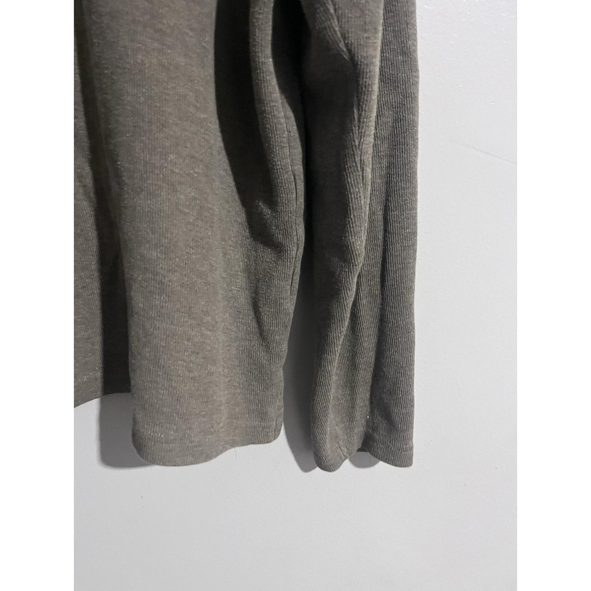 JOE Joseph Abboud Sweater Mens XL Gray 1/4 Zip Mock Neck Waffle-Knit Cotton