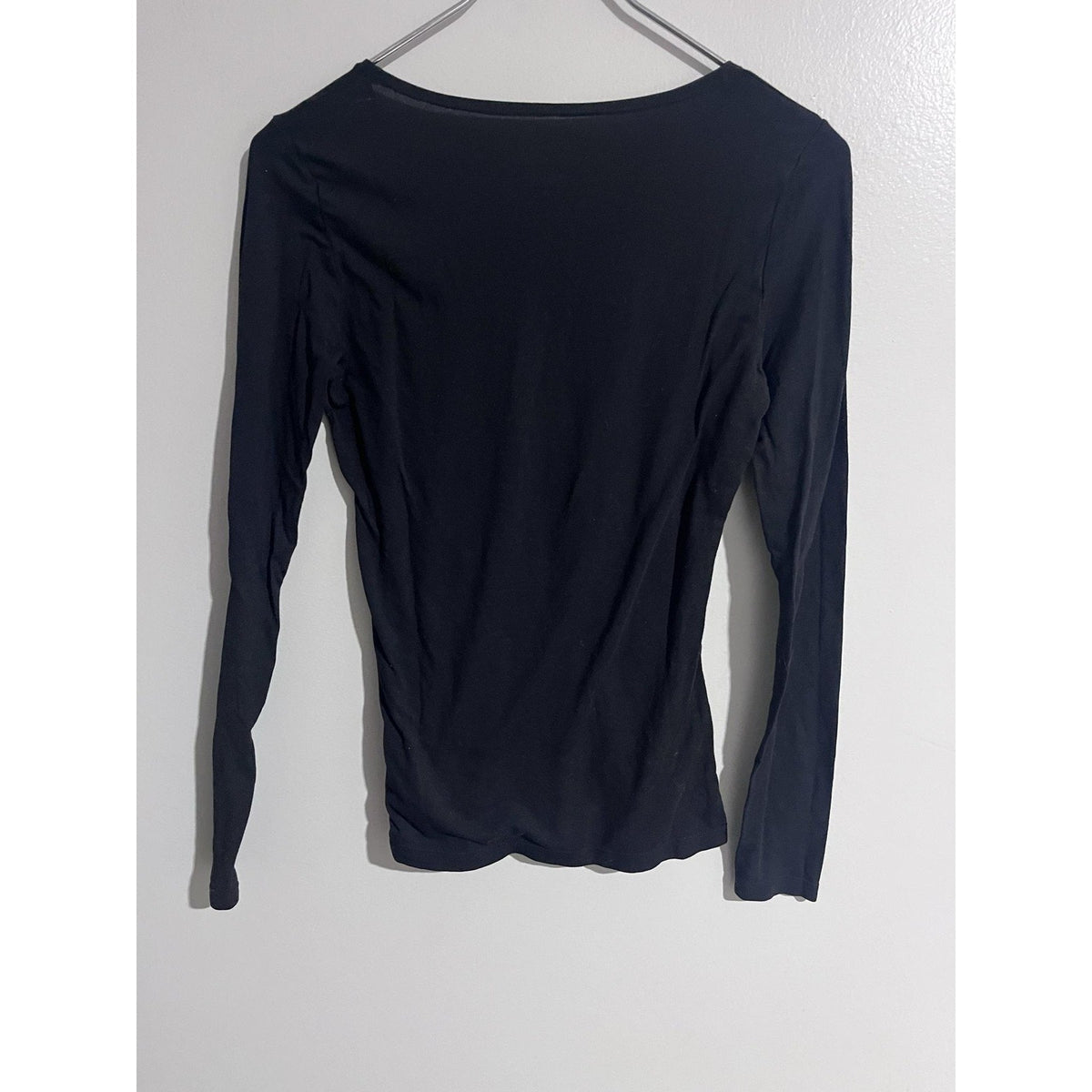 32 Degrees Heat Shirt Womens M Black Scoop Neck Tagless Slim Long Sleeve