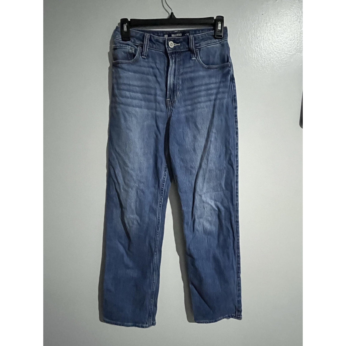 Hollister Jeans Womens 24 Blue Mom Ultra High-Rise Dad Relaxed 28 Inseam