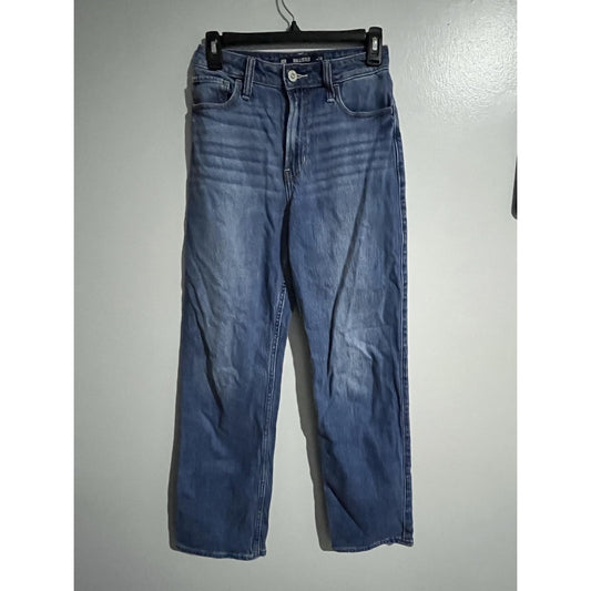Hollister Jeans Womens 24 Blue Mom Ultra High-Rise Dad Relaxed 28 Inseam