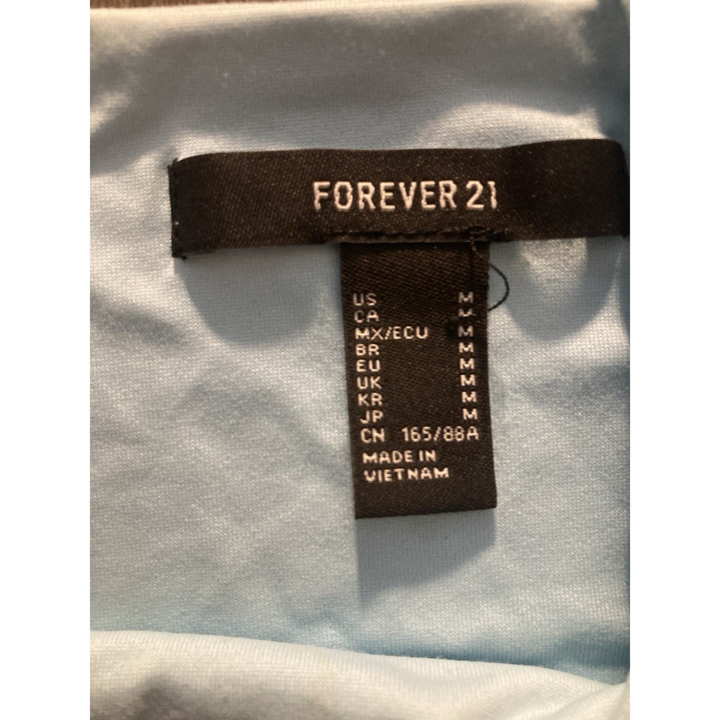 Butter Soft Forever 21 Knit Cropped Tank Top Light Blue Scoop Neck Wide Strap M