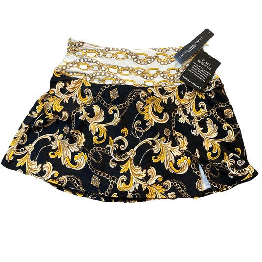 NWT! Boston Proper Sense Filigree Status High Waist Skirted Swim Bottom M