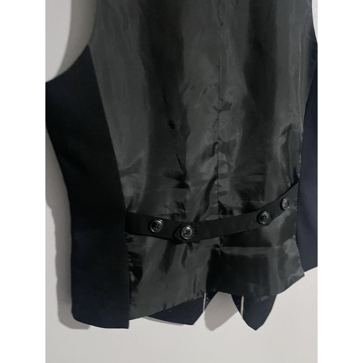 H&M Suit Vest Womens 6 Black Tailored Lined Belted Slim Business Workwear
