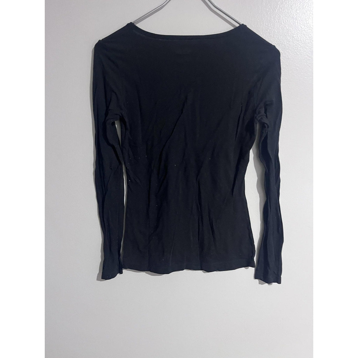 32 Degrees Shirt Womens M Black Tagless Thermal Scoop Neck Slim Long Sleeve