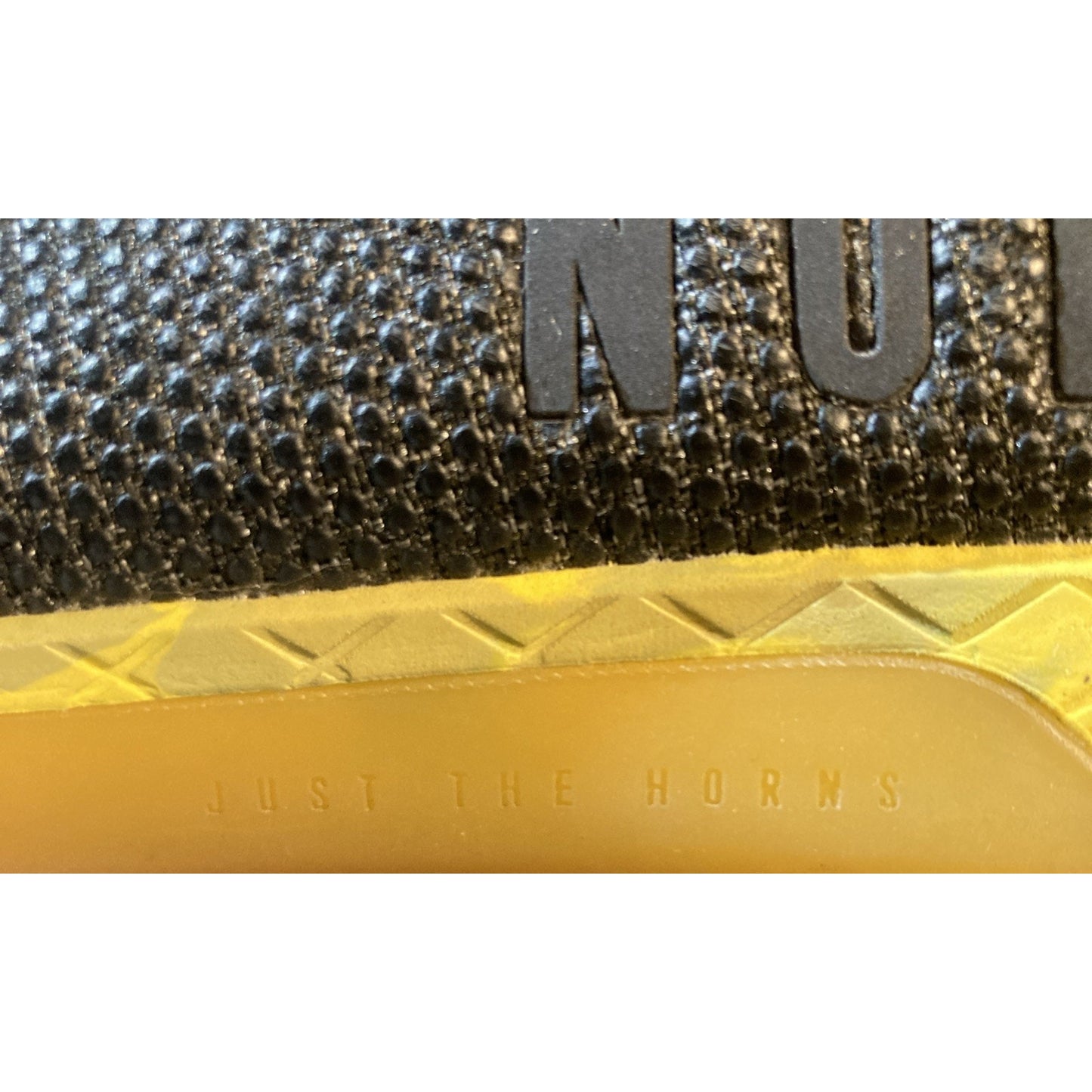 Nobull Gum Trainer Yellow Sole Unisex Gray Sneaker Mens 5 Womens 6.5 Shoe