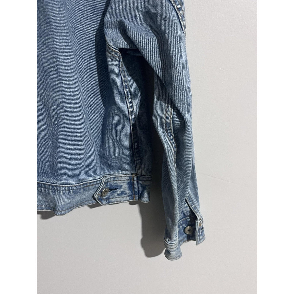 Express Bleus Jacket Womens M Blue Denim Full Zip Collared Pockets Logo