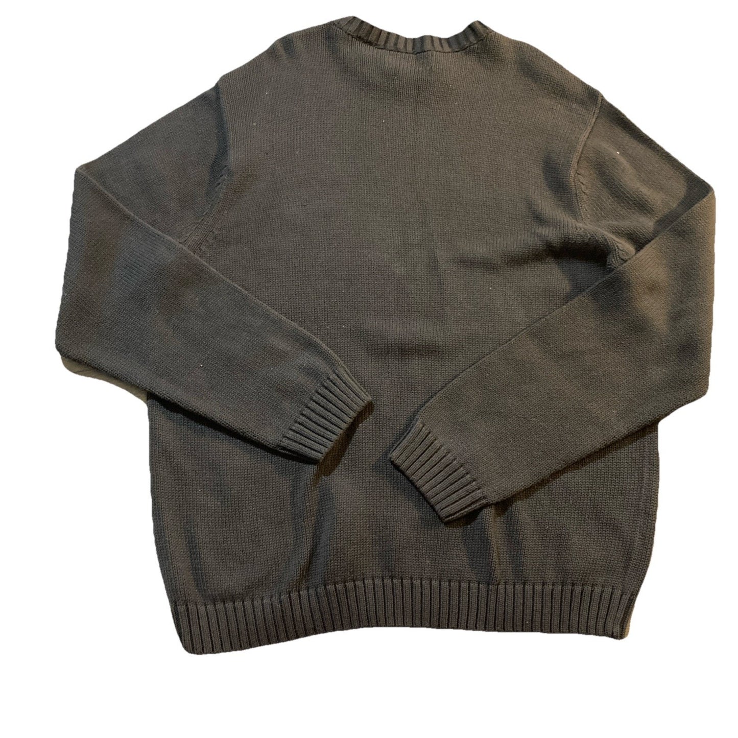 90’s Y2K Academia Chaps 100% Cotton Mens Knit Sweater XL Long Sleeve Brown NWT