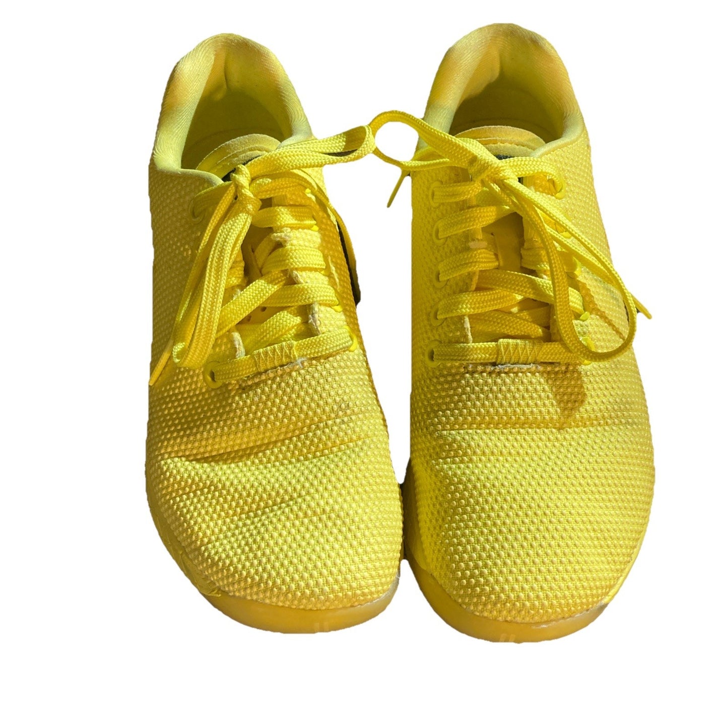 NOBULL Womens Size 7 Mens 5.5 Yellow SuperFabric Trainers Running Shoes Sneakers