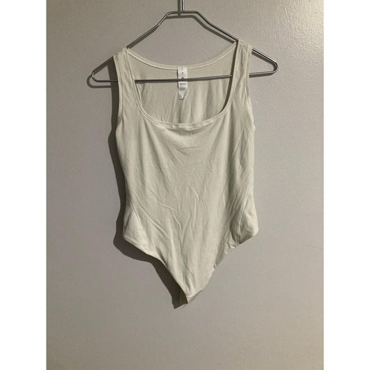 Lululemon Bodysuit Womens M White One Piece Jersey Viscose Spandex