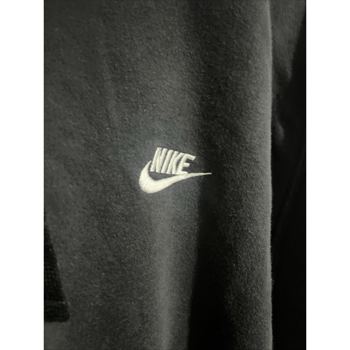 Nike Hoodie Mens XL Black Full Zip Fleece Sweatshirt Swoosh Logo Casual