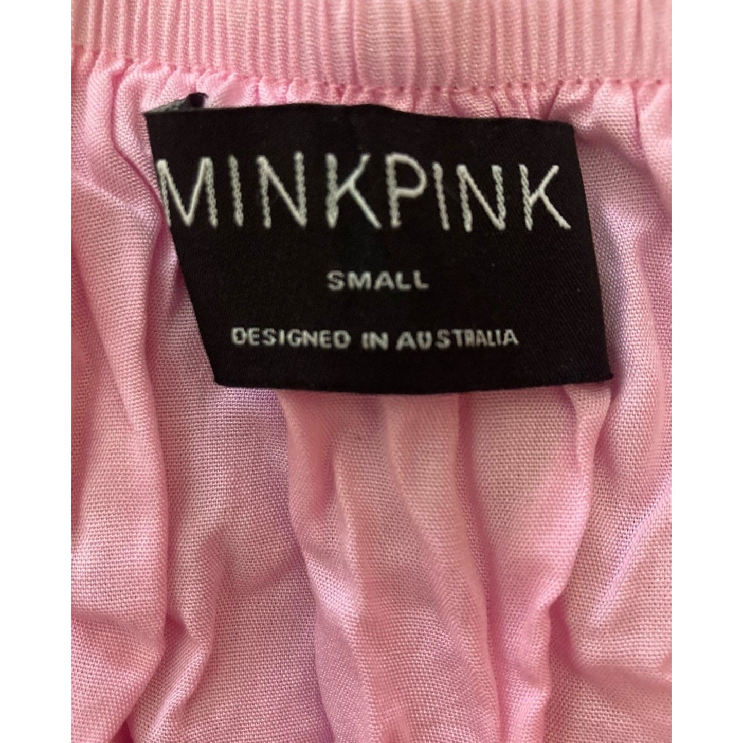 MINKPINK Pink Floral Spaghetti Strap Crop Top Size Small Australia Boho Chic