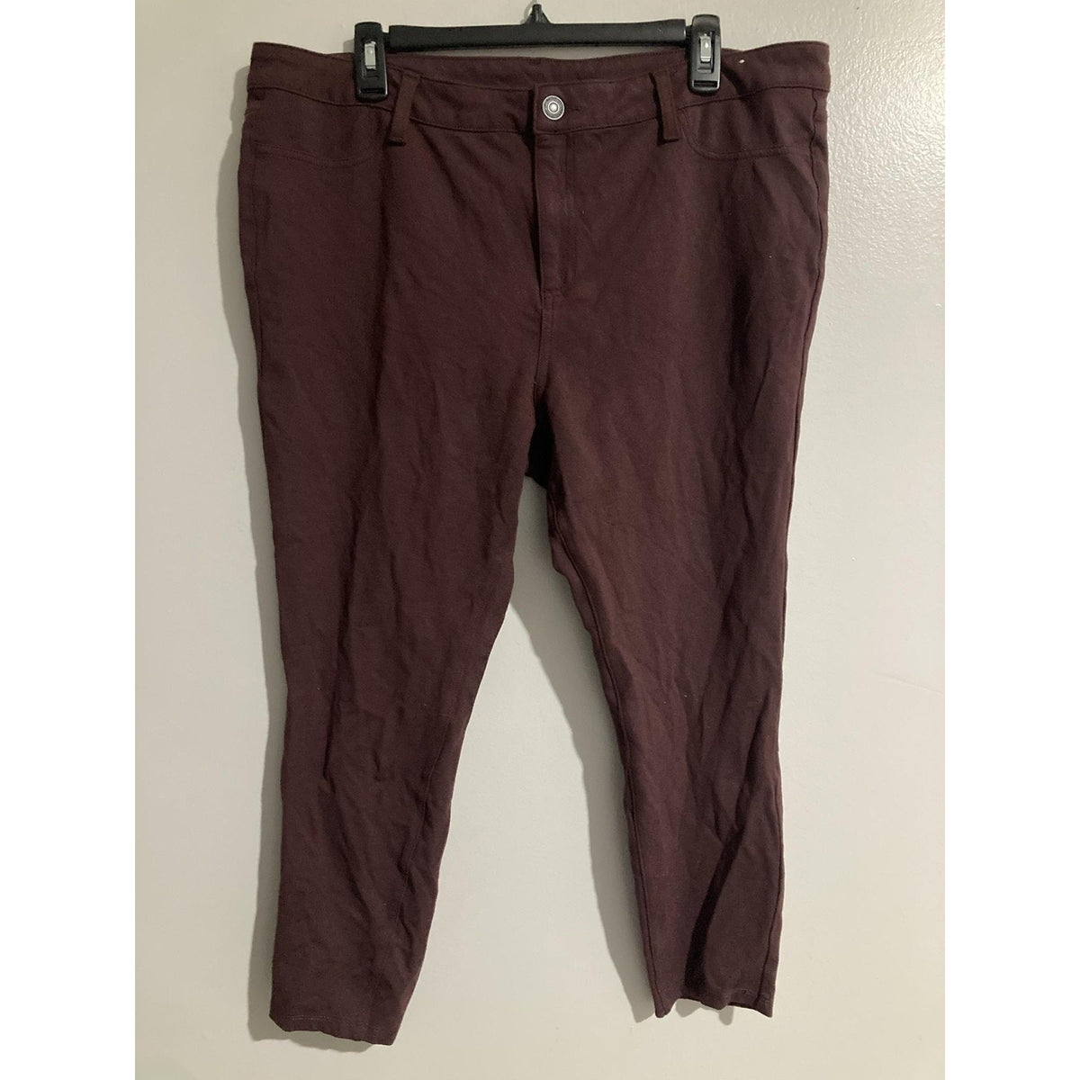 LC Lauren Conrad Pants Womens 1X Purple Jegging Skinny Stretch Knit Casual