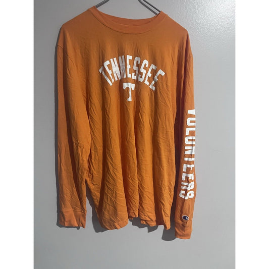 Champion Shirt Mens 2XL Orange Long Sleeve Tennessee Volunteers Crew Neck