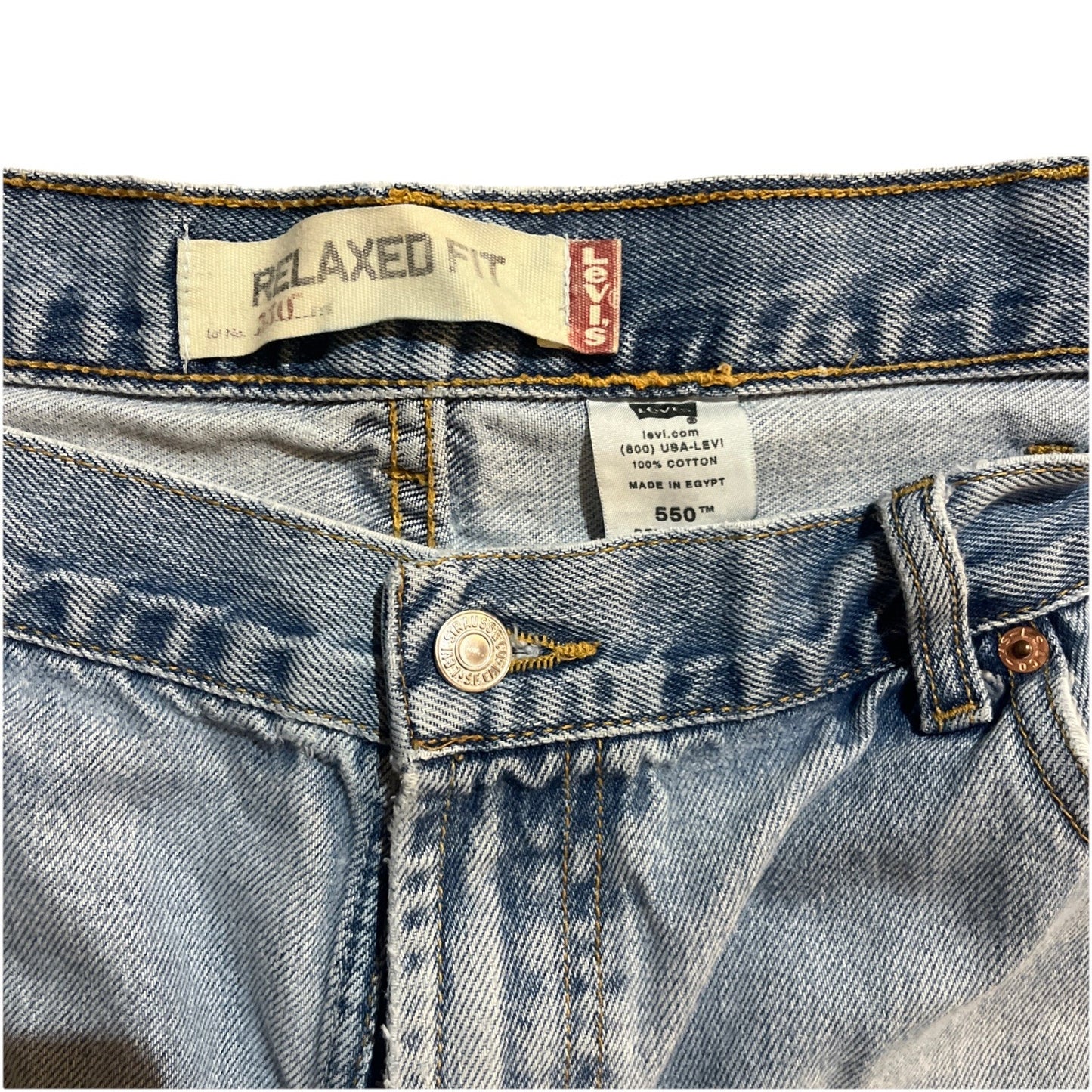 Levi’s 550 Relaxed Fit Jeans Men’s 42/34 Light Denim thrashed