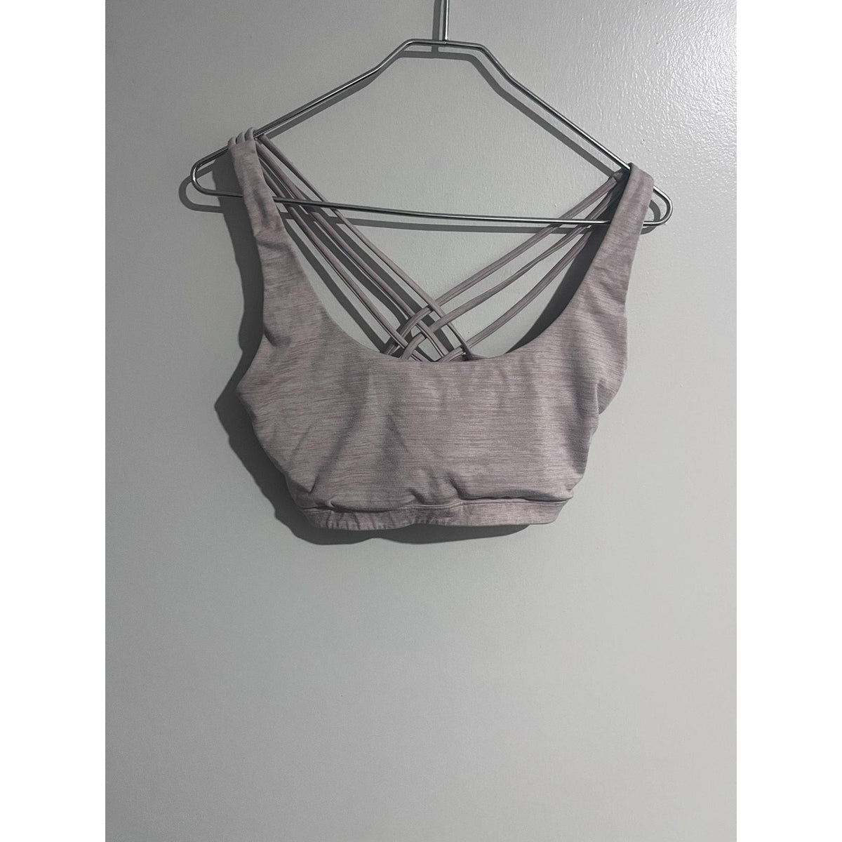 Victoria's Secret Bra Womens XL Purple Sports Bra Crossback Lined Stretch Yoga