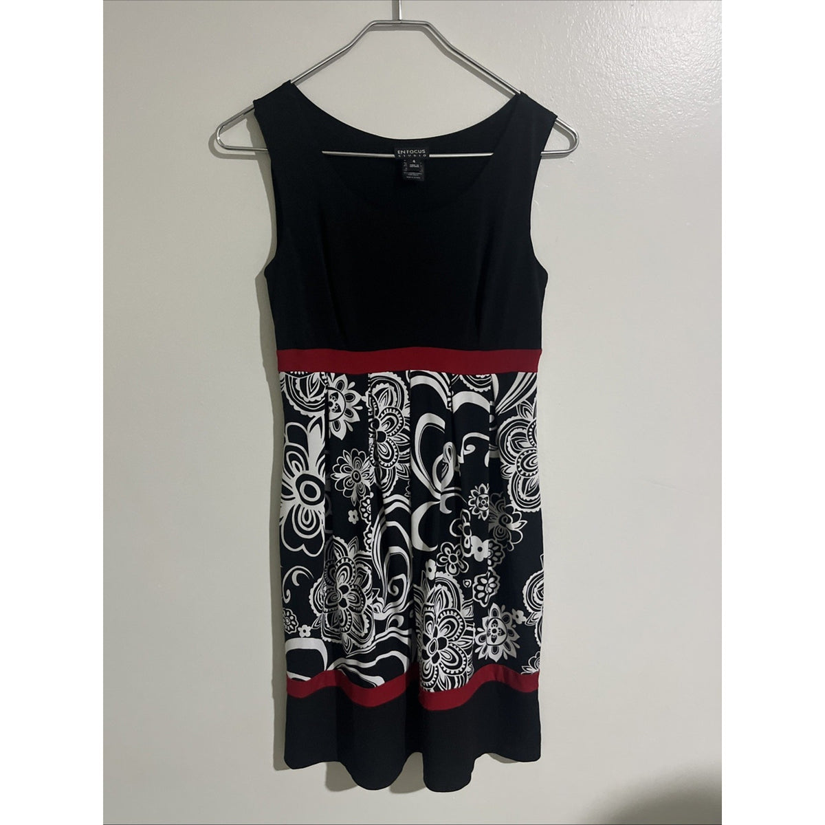 Y2K ENFOCUS STUDIO Floural Retro Chic Women's Sleeveless Dress Size 4