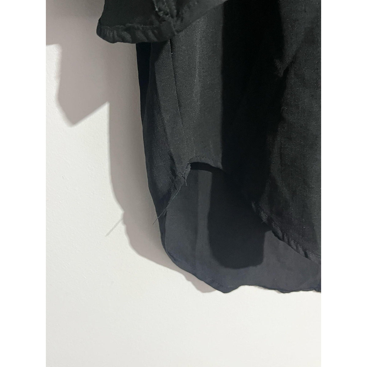 Philosophy Republic Clothing Blouse Womens S Black Chiffon Tunic Flutter Ruffle