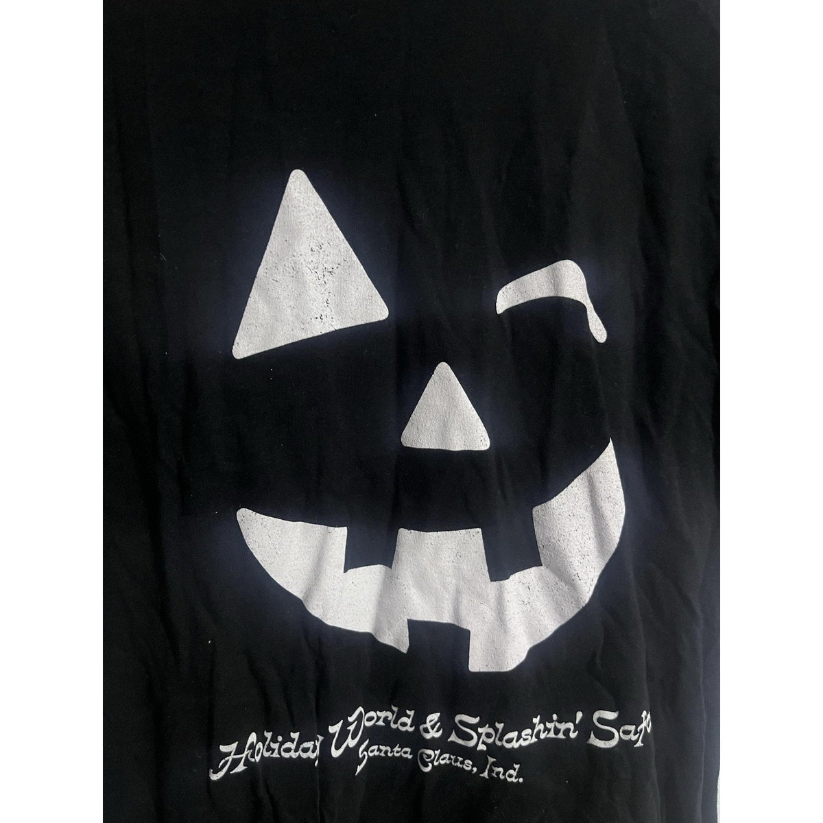 Holiday World Shirt Mens S Black Short Sleeve Pumpkin Halloween Graphic