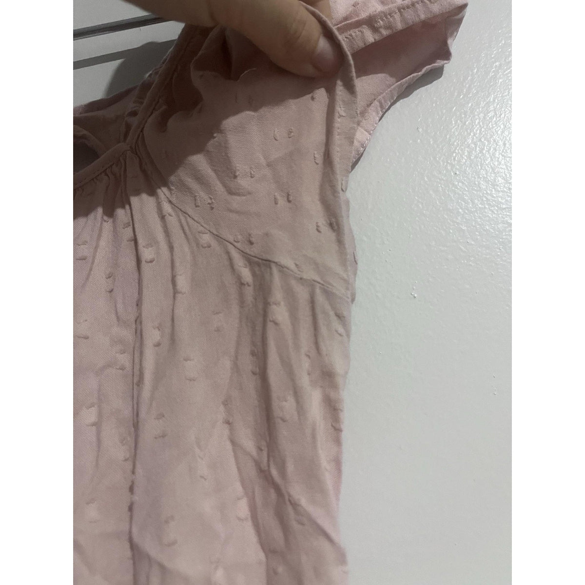 Dress Womens 3X Pink Maxi Sundress Smocked Square Neck Tie Flutter Sleeve