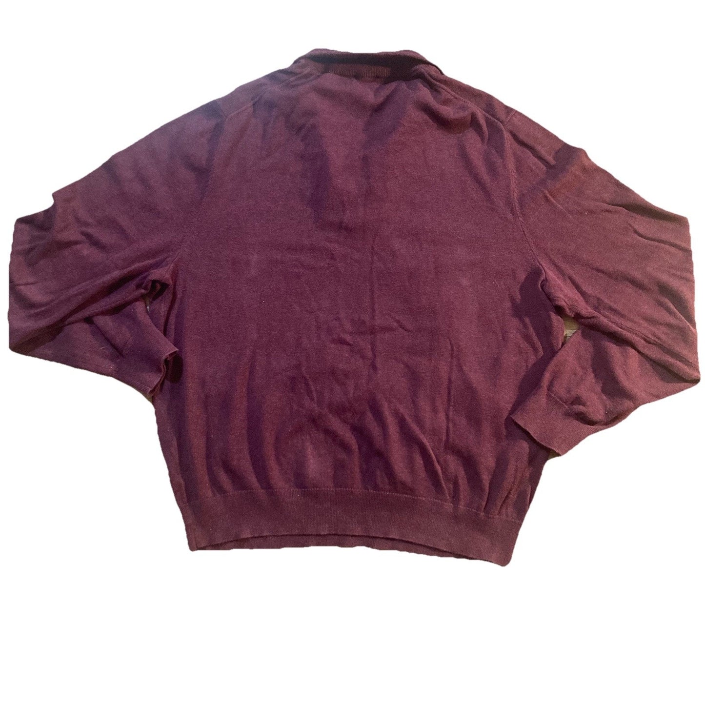 Jos A Bank Mens Pima Cotton Traveler 1/4 Zip Pullover Plum Purple Sweater XXL