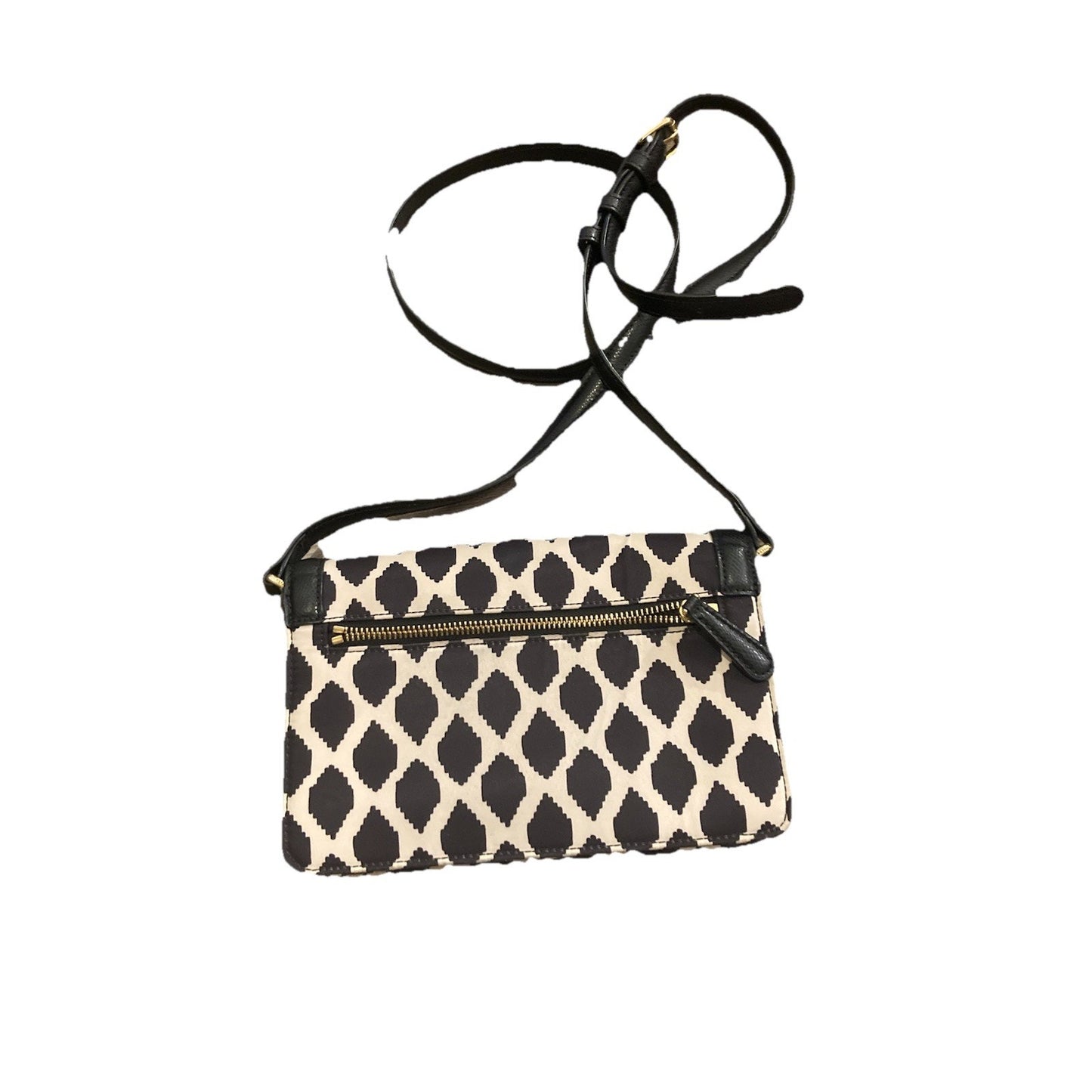 VERA BRADLEY Tess Crossbody Flap Purse Ikat Spots Black & Cream 15624-368481