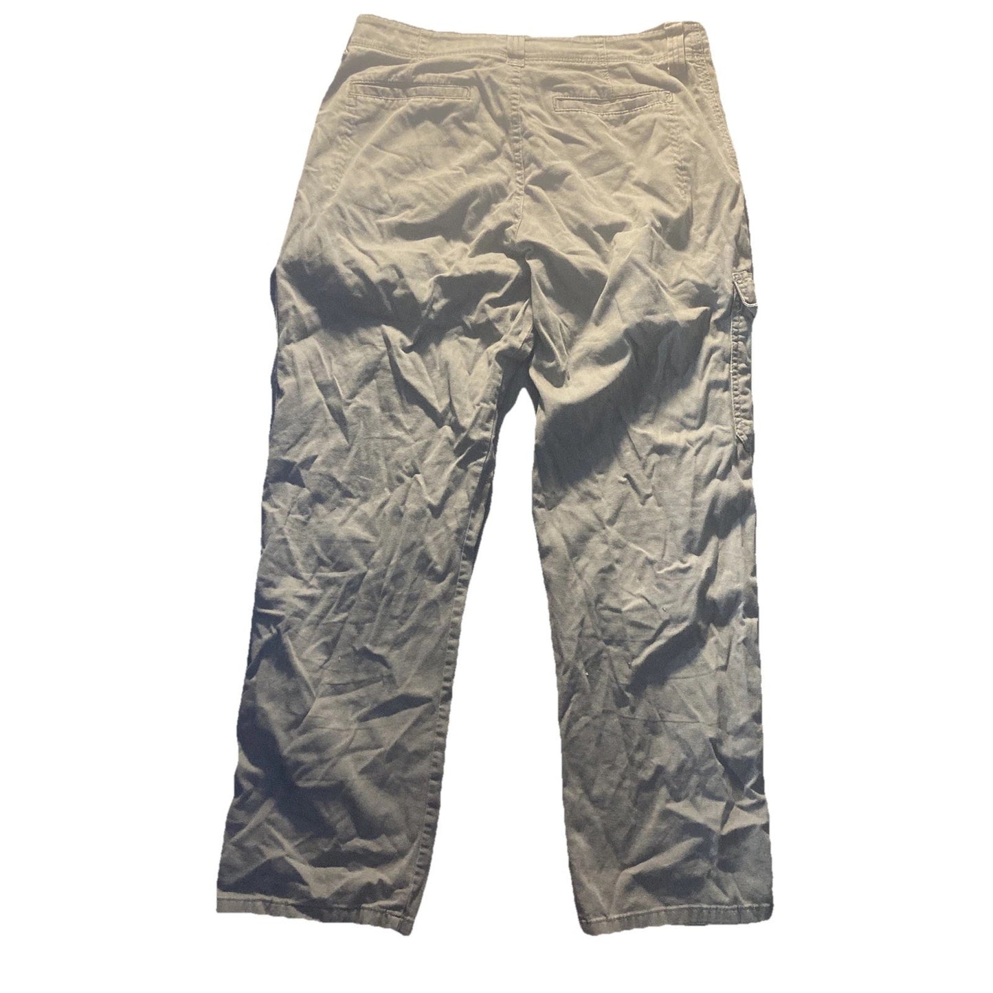Wrangler Cargo Pants Mens 32x30 Green Relaxed Fit Canvas Workwear Casual Pockets