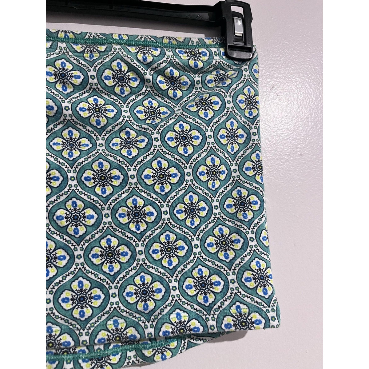 Old Navy Tube Top Womens M Green Cropped Floral Built-In Bra Stretch Summer