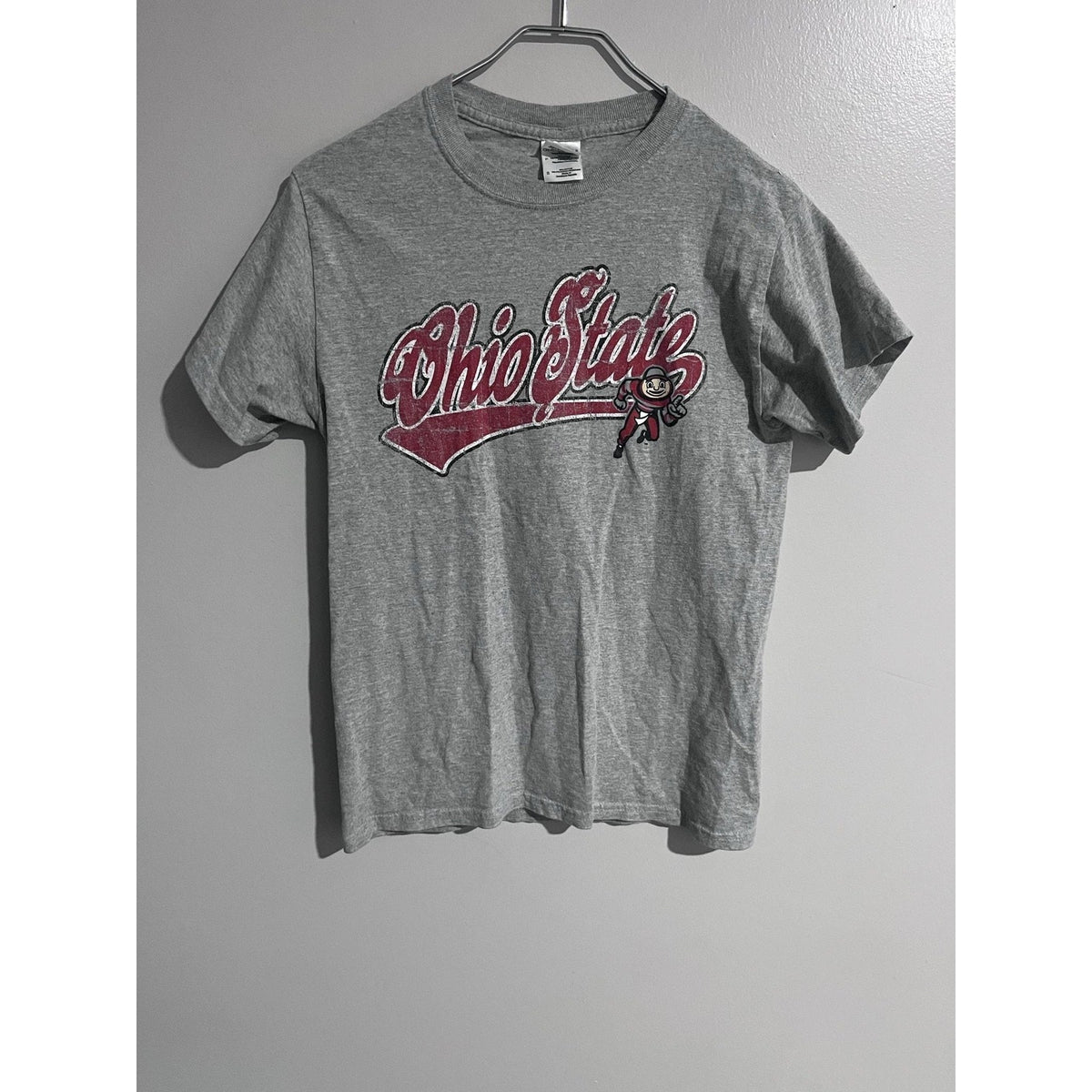 Ohio State Shirt Mens Small Gray NCAA Football Short Sleeve Crewneck Buckeyes
